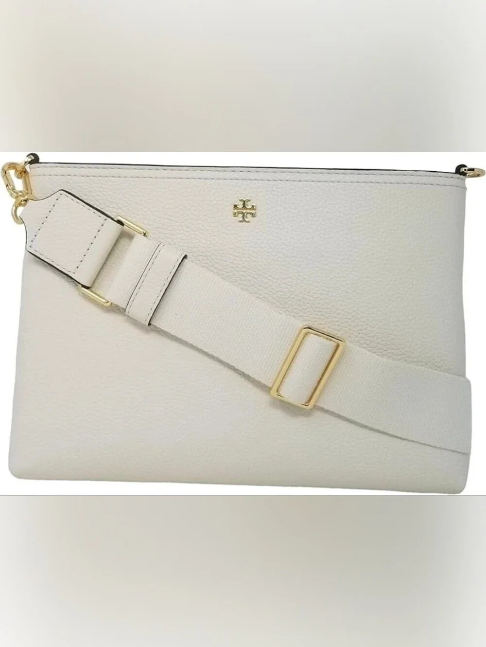 NWT Tory Burch Blake Swingpack Crossbody Clutch Leather Bag – Ivory/Off-White